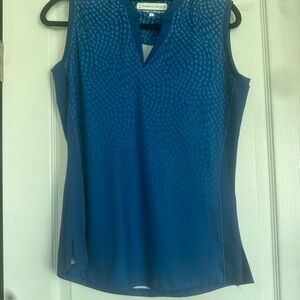 Pebble Beach Blue Patterned Tank Top